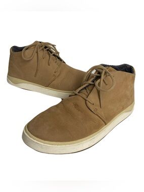 OluKai Papaku 'Ili Beige Leather Boots 10520-3434 Men's US 10.5 / EU 43.5